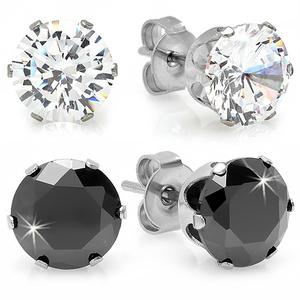 Unisex 2pr. Simulated Diamond Stud Earrings Set