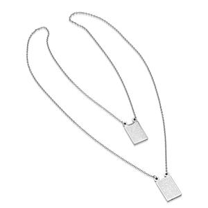 Mens Steeltime Steel Reversible Escapulario Necklace