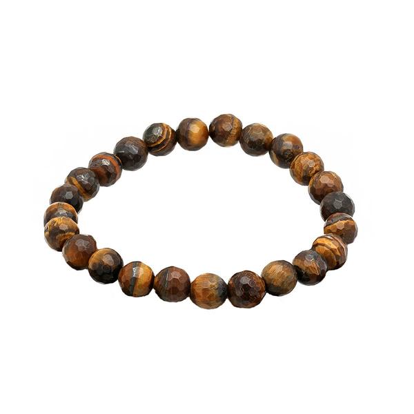 Mens Brown Beaded Bracelet alternate view