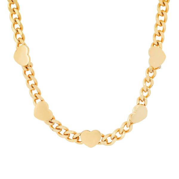 Steeltime 18kt. Gold Plated Resizable Heart Bracelet and Necklace alternate view