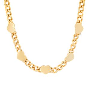 Steeltime 18kt. Gold Plated Resizable Heart Bracelet and Necklace alternate view