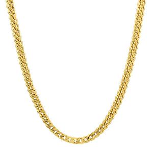 Mens Steeltime 18kt. Gold Plated Franco Box Chain