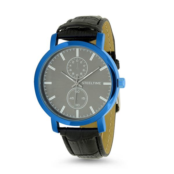 Mens Steeltime Blue IP Watch - C6-008-W