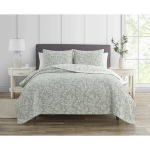 Cedar Court Annabella Floral Reversible 3pc. Quilt Set