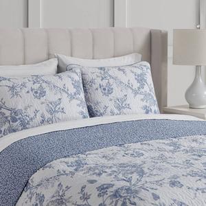 Cedar Court Chantilly Toile Reversible Quilt Set alternate view