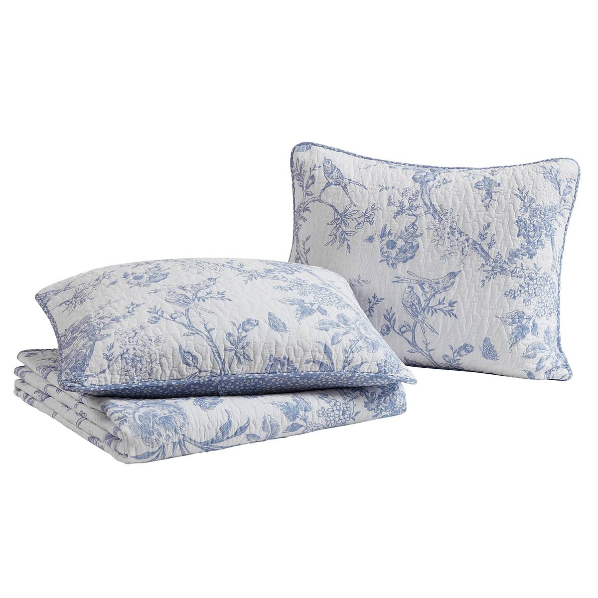 Cedar Court Chantilly Toile Reversible Quilt Set