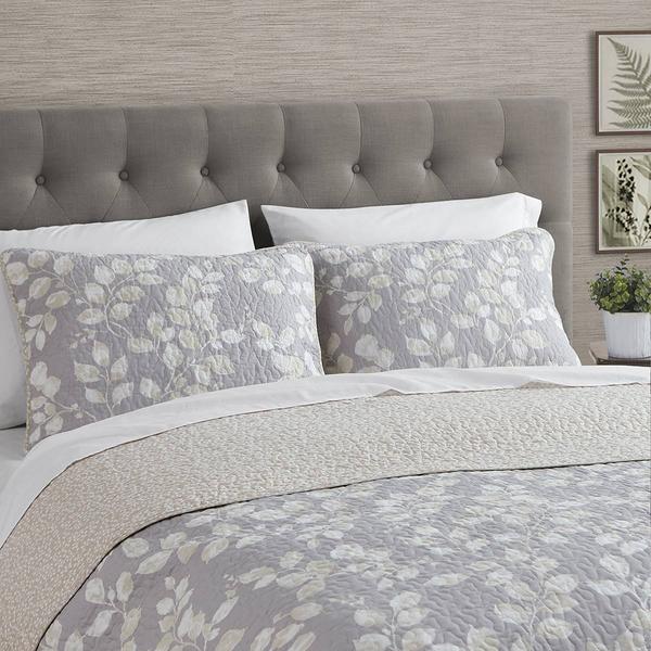 Design Studio Camden Leaves Reversible 3pc. Quilt Set - King alternate view