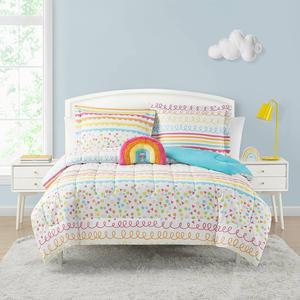 Alex & Bella Color Pop Rainbow Microfiber Comforter Bedding Set
