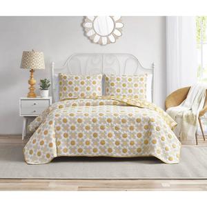 Design Studio Daisy Flower Reversible 3pc. Quilt Set