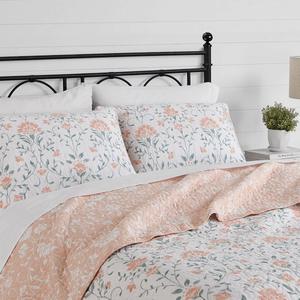 Cedar Court Jasper Cotton Floral Reversible 3pc. Quilt Set alternate view