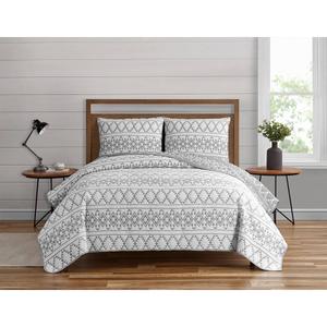 Design Studio Kai Tribal Jacquard Reversible 3pc. Quilt Set