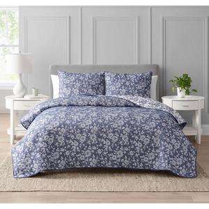 Cedar Court Marguerite Floral Reversible 3pc. Quilt Set