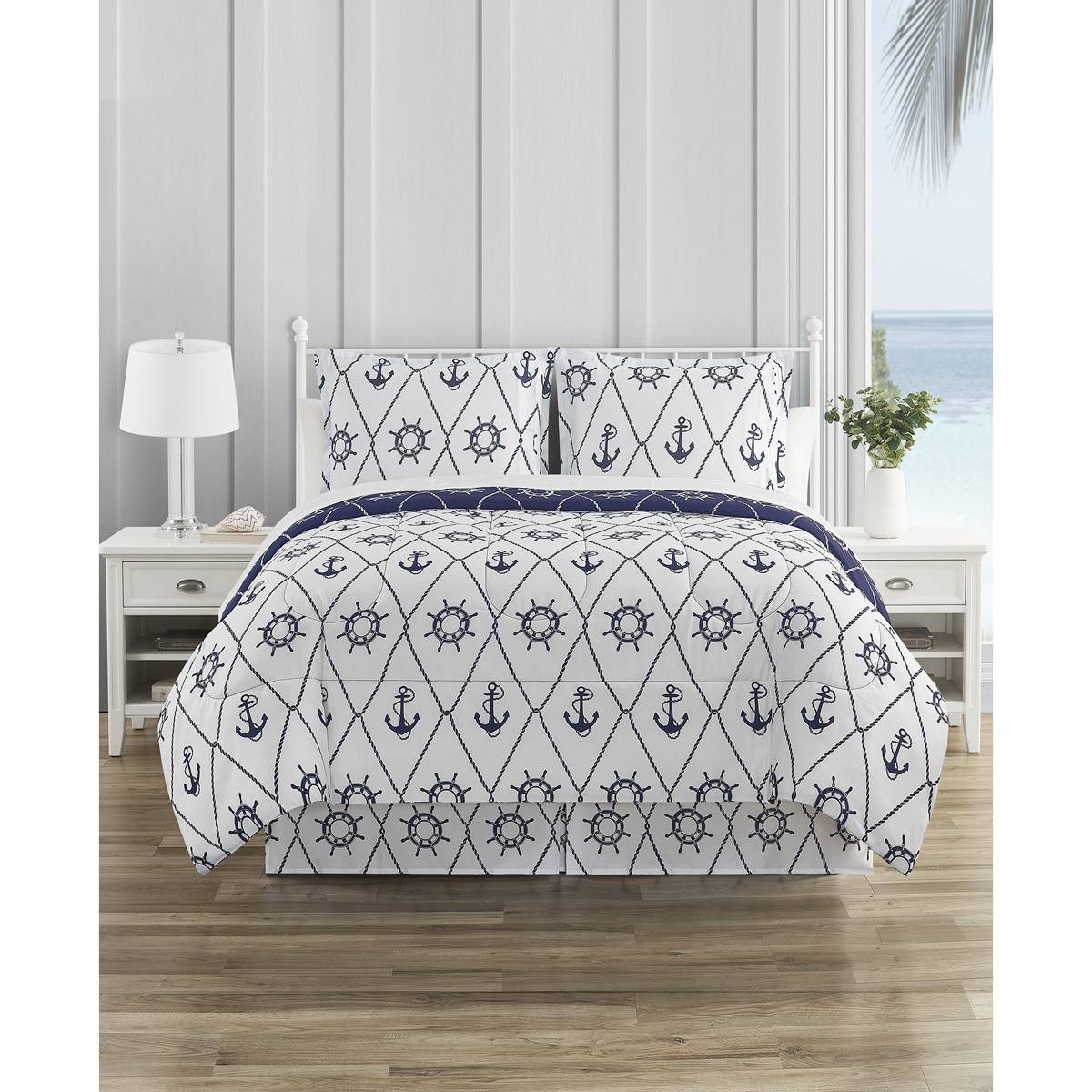 Home Retreat Anchor Away Reversible Comforter Bedding Set