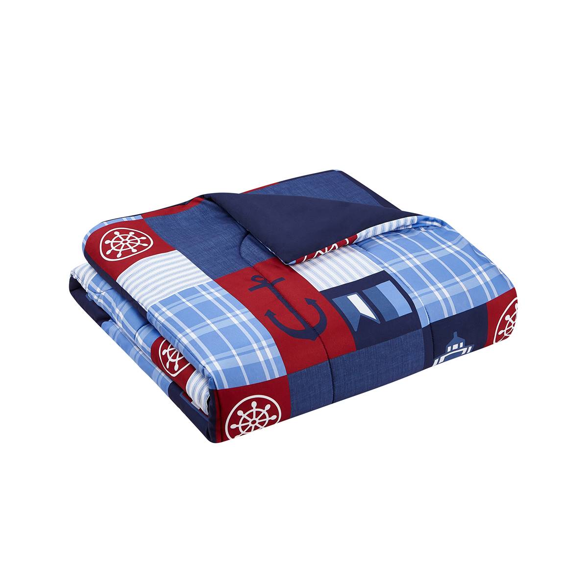 Home Retreat Nautical Patch Reversible Comforter Bedding Set
