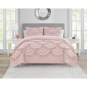 Design Studio Scallop Ruffle Garment Washed 3pc. Quilt Set