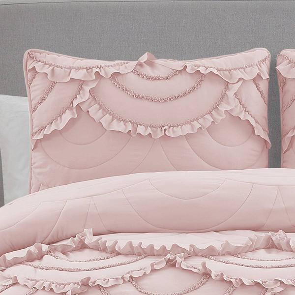Design Studio Scallop Ruffle Garment Washed 3pc. Quilt Set alternate view