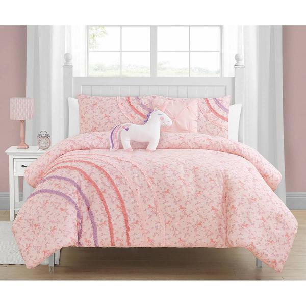 Alex & Bella Rainbow Ruffle Microfiber Comforter Bedding Set alternate view