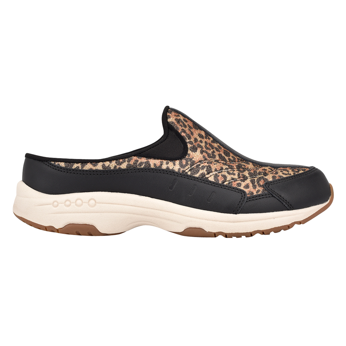 Womens Easy Spirit Travel Time Leopard Clogs