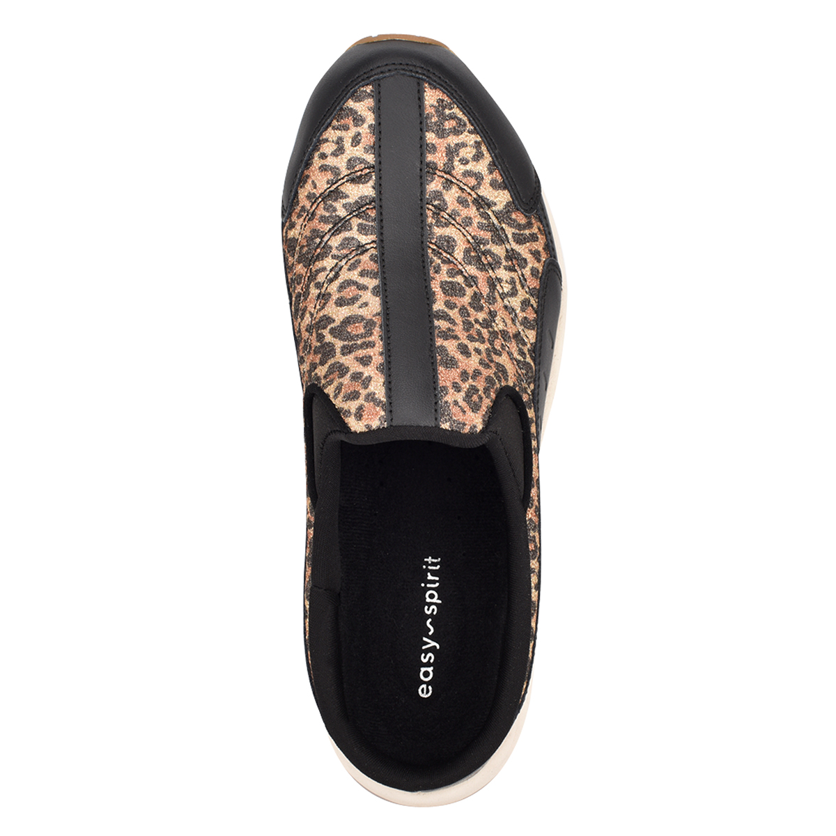 Womens Easy Spirit Travel Time Leopard Clogs