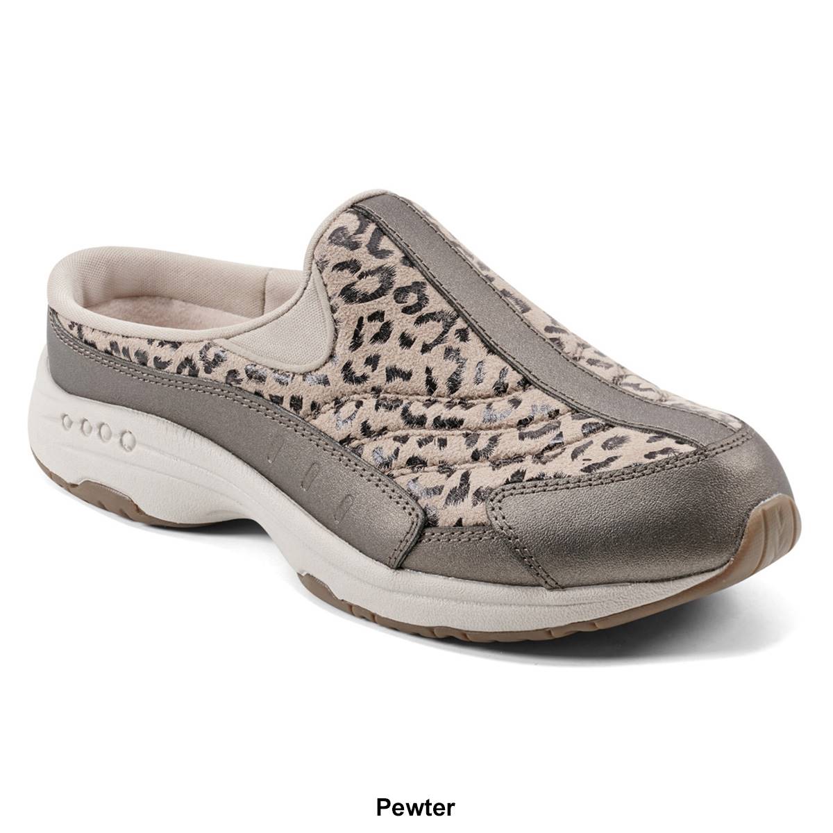 Womens Easy Spirit Travel Time Leopard Clogs