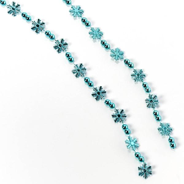 12ft. Blue Snowflake & Bead Garland