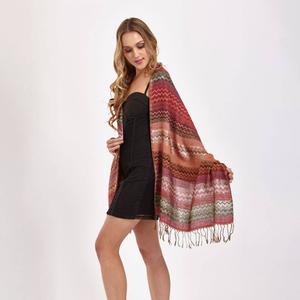 Womens Jacquard 2 Tone Pashmina alternate view