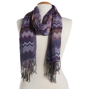 Womens Chevron Jacquard Pashmina