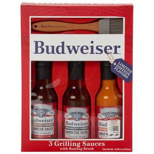 Budweiser(R) Grilling Sauces Set with Basting Brush