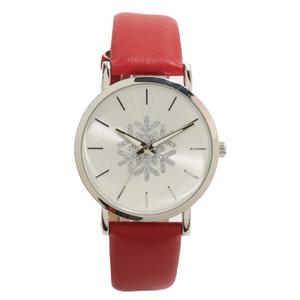 Womens Silver-Tone Glitter Snowflake Dial Watch - PT10187