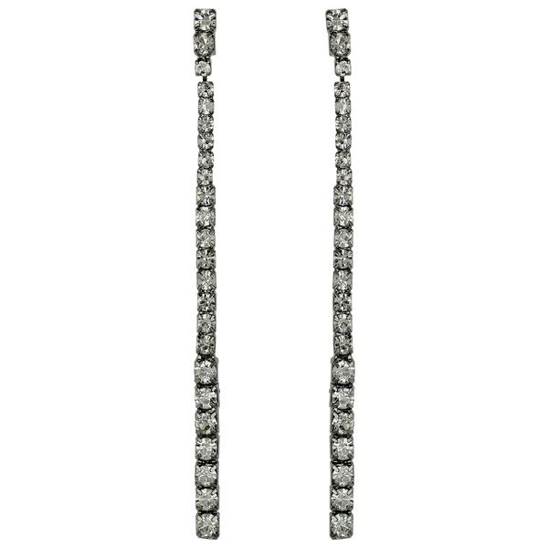 Roman Silver-Tone Waterfall Shoulder Duster Drop Earrings