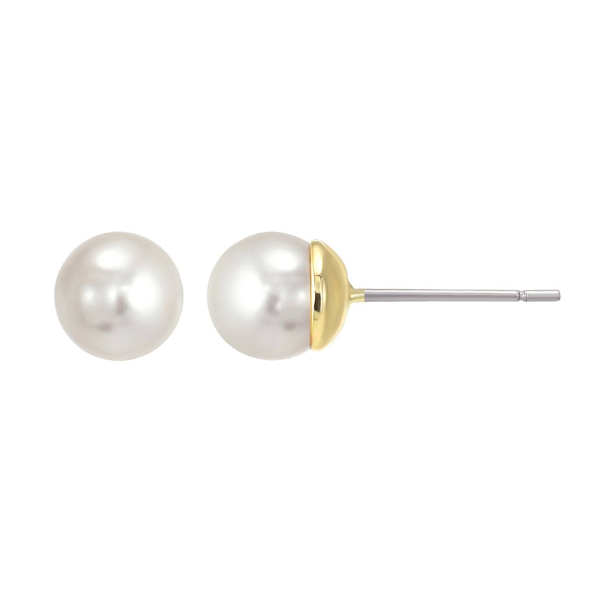 Roman 6.5mm Gold-Tone Pearl Stud Earrings