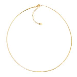 Roman Gold-Tone Herringbone Chain Necklace