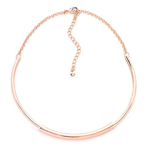 Wearable Art Hard Frontal Collar Rose Gold Necklace