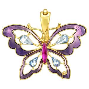 Wearable Art Purple Blue Stone Butterfly Enhancer