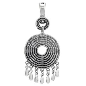 Wearable Art Silver-Tone Round Dangle Enhancer