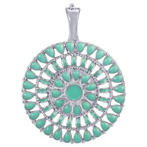 Wearable Art Turquoise Stone Disc Enhancer