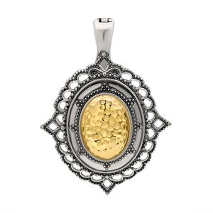 Wearable Art Two-Tone Antique Broach Enhancer