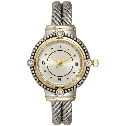 Womens Olivia Pratt Braided Steel Band Watch - 15791TWOTONE