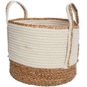 Prestige Patio Medium Cream Cotton Rope & Seagrass Basket