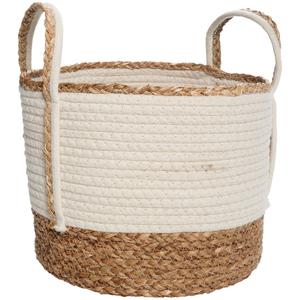 Prestige Patio Small Cream Cotton Rope & Seagrass Basket