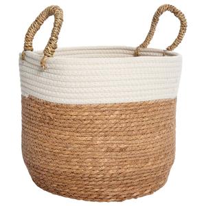 Prestige Patio Large Cream Cotton Rope & Seagrass Basket