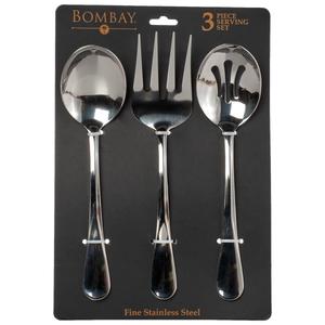 Famous Brand Stainless Steel 3pc. Serving Set