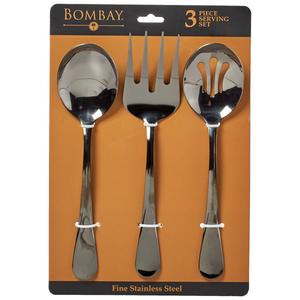 Famous Brand Shiny Black 3pc. Serving Set