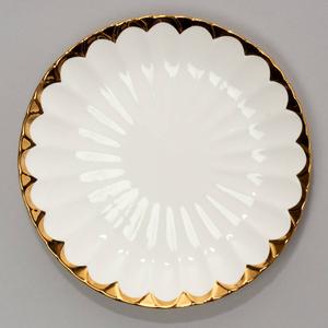 Famous Brand Gold Rim Scallop Salad Plate