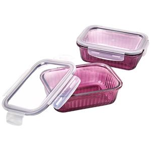 Famous Brand Medium 21.7oz. Rectangle Glass Containers w/ Lids