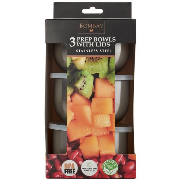 Famous Brand Set of 3 24oz. Prep Bowls With Lids