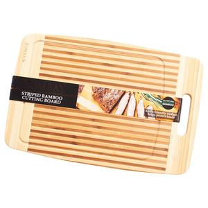 Famous Brand XL Bamboo Cutting Board with Liquid Well