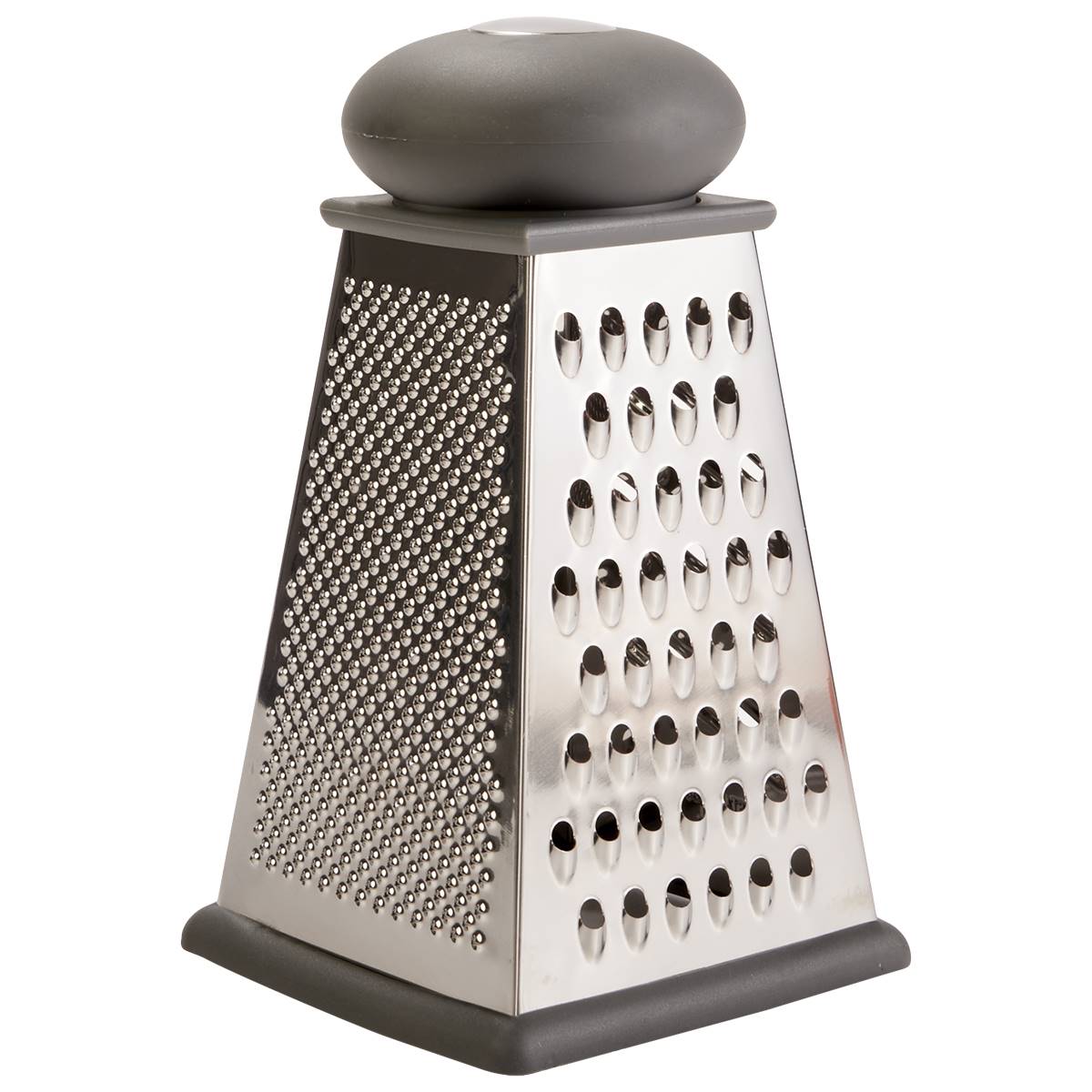 Bombay Stainless Steel 4 Sided Grater With Soft Grip Handle