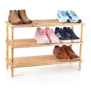 Famous Brand 3-Tier Wood Shoe Rack