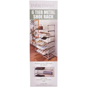 Famous Brand 6-Tier Metal Shoe Rack